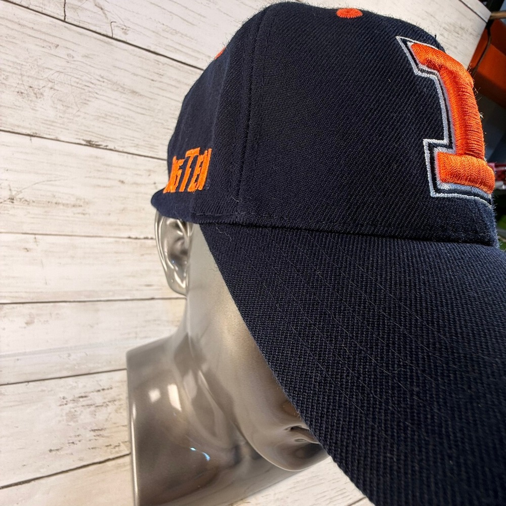 University of Illinois Fighting Illini Hat Navy Blue Orange Big Ten Baseball Cap
